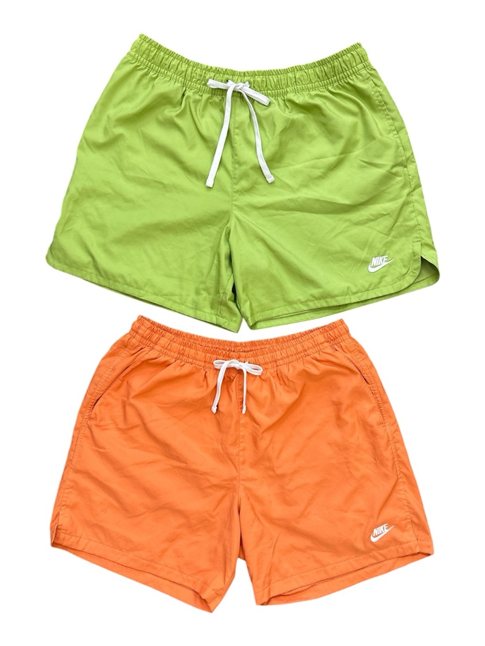 Nike Lot of 2 Men’s Athletic Shorts Tangerine & Lime XL